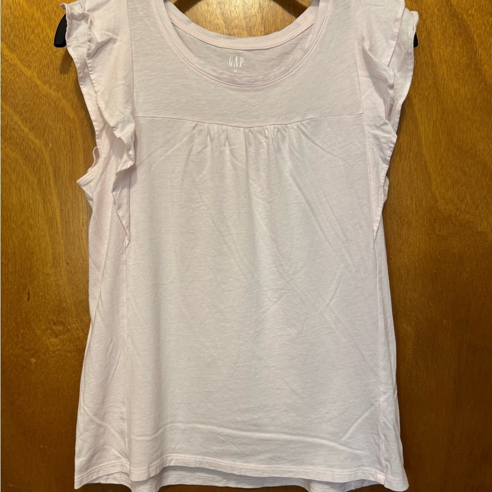 GAP Light Pink Ruffle Sleeve Top